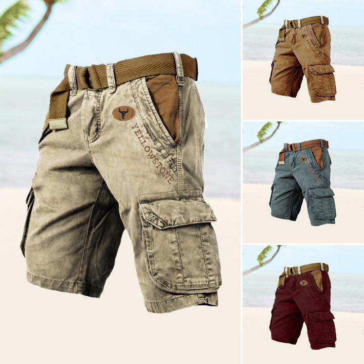 Cargo: Men's cargo shorts with multiple pockets