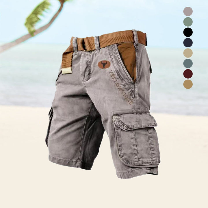 Cargo: Men's cargo shorts with multiple pockets