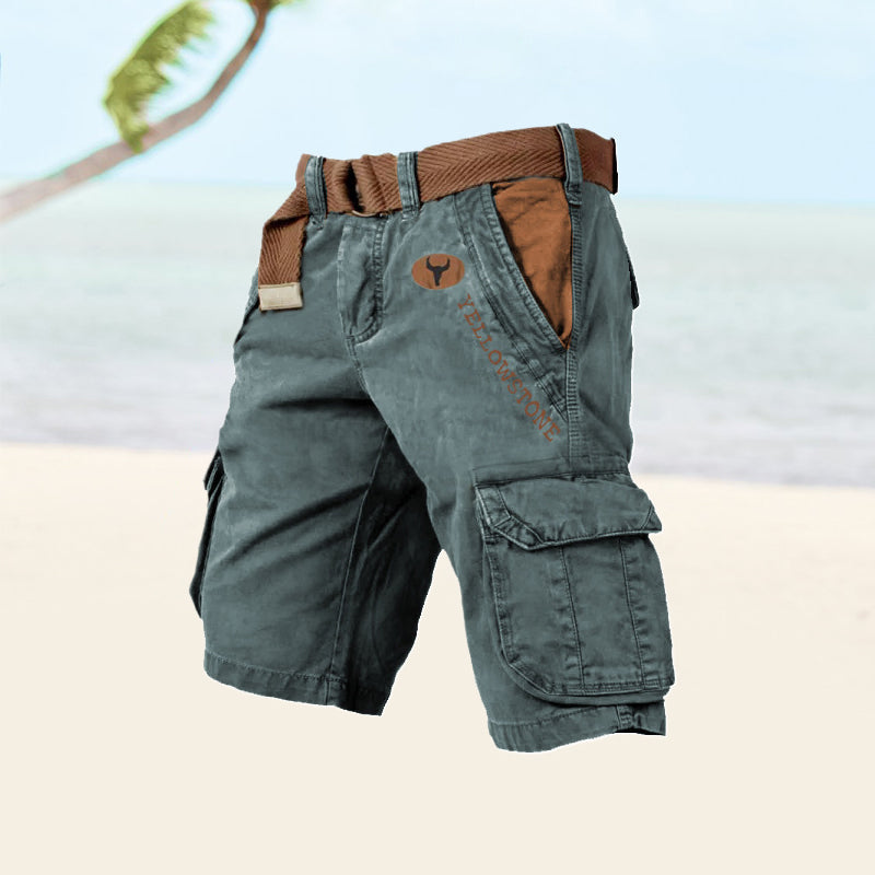 Cargo: Men's cargo shorts with multiple pockets