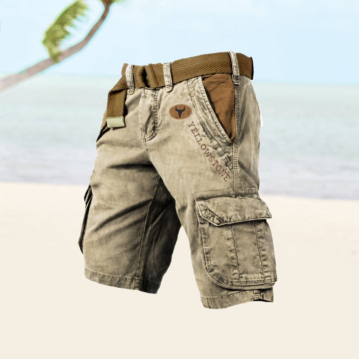 Cargo: Men's cargo shorts with multiple pockets