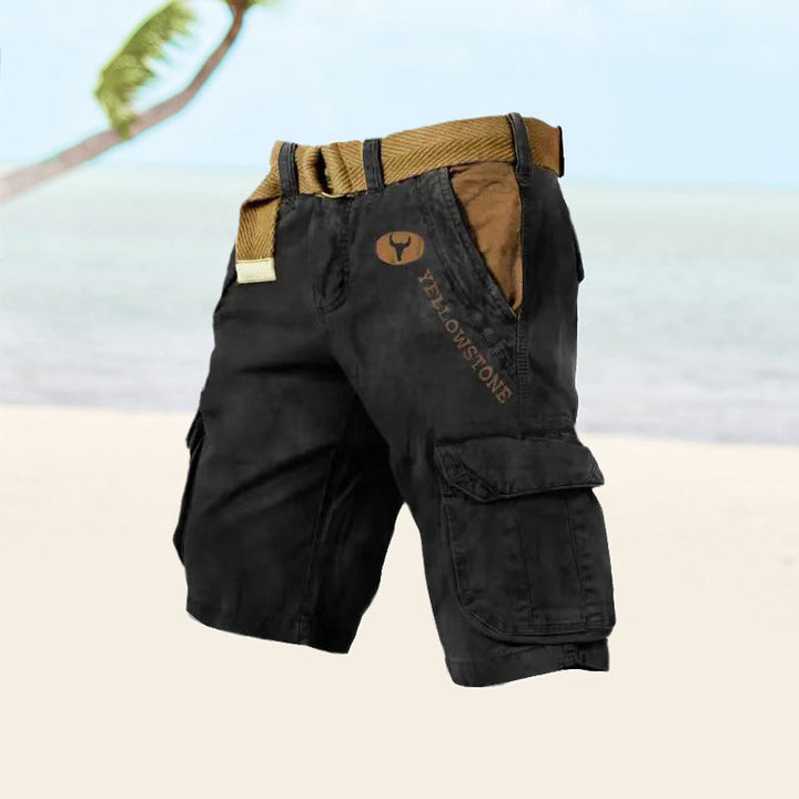 Cargo: Men's cargo shorts with multiple pockets