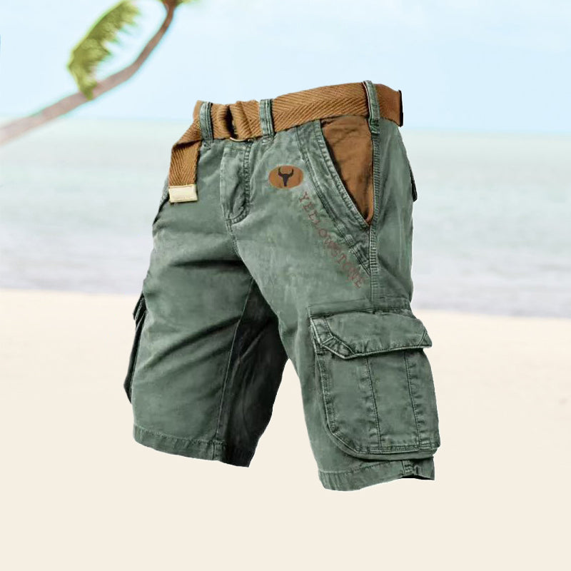 Cargo: Men's cargo shorts with multiple pockets