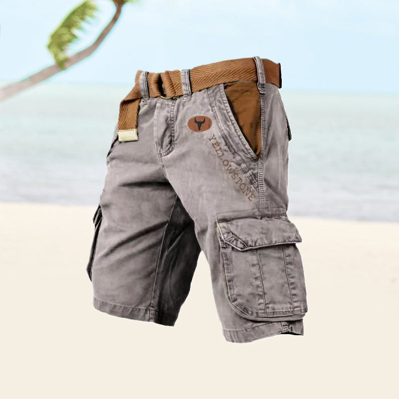 Cargo: Men's cargo shorts with multiple pockets