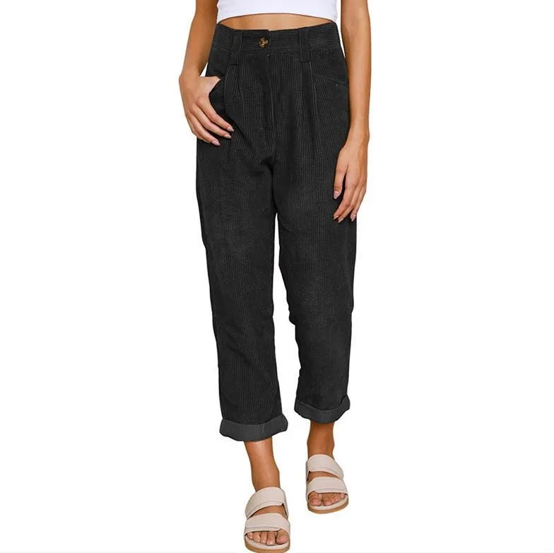 Tara™ Retro High-Waisted Corduroy Pants