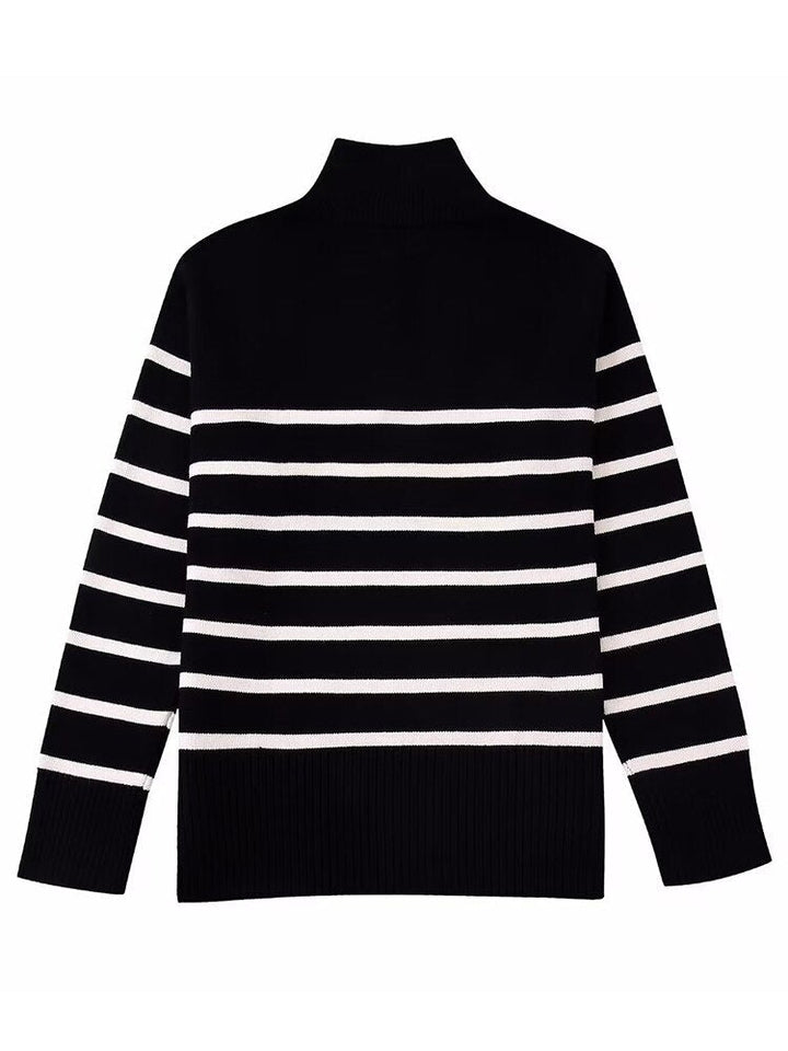 MINEY - Striped Zip Jumper