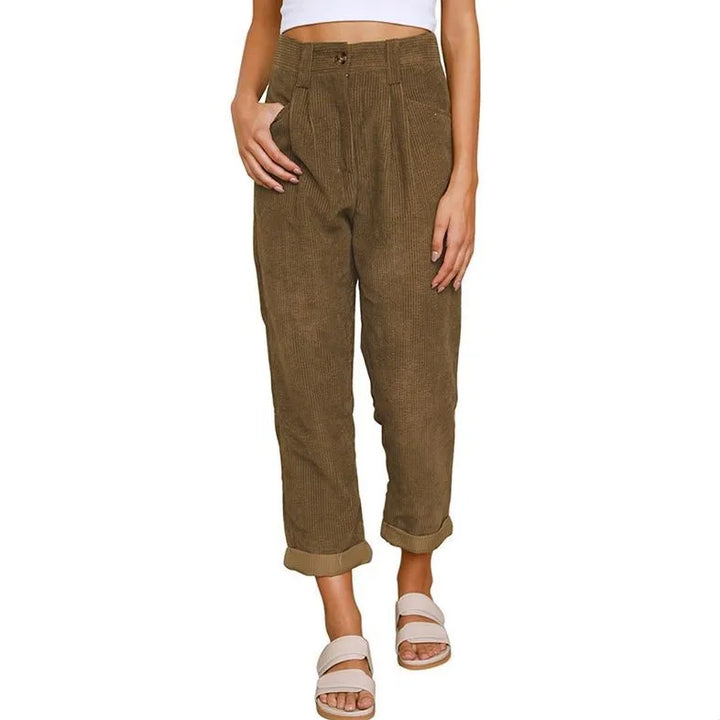 Tara™ Retro High-Waisted Corduroy Pants