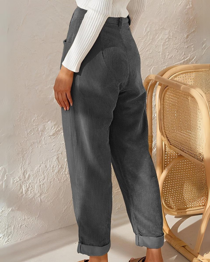 Tara™ Retro High-Waisted Corduroy Pants