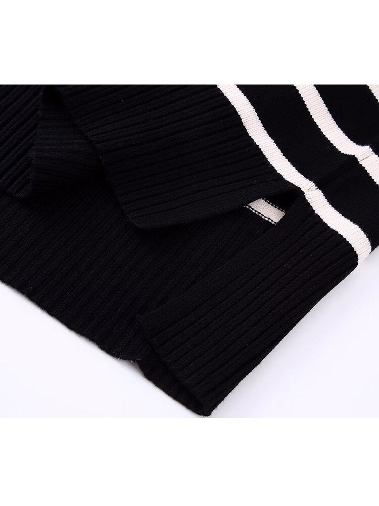 MINEY - Striped Zip Jumper