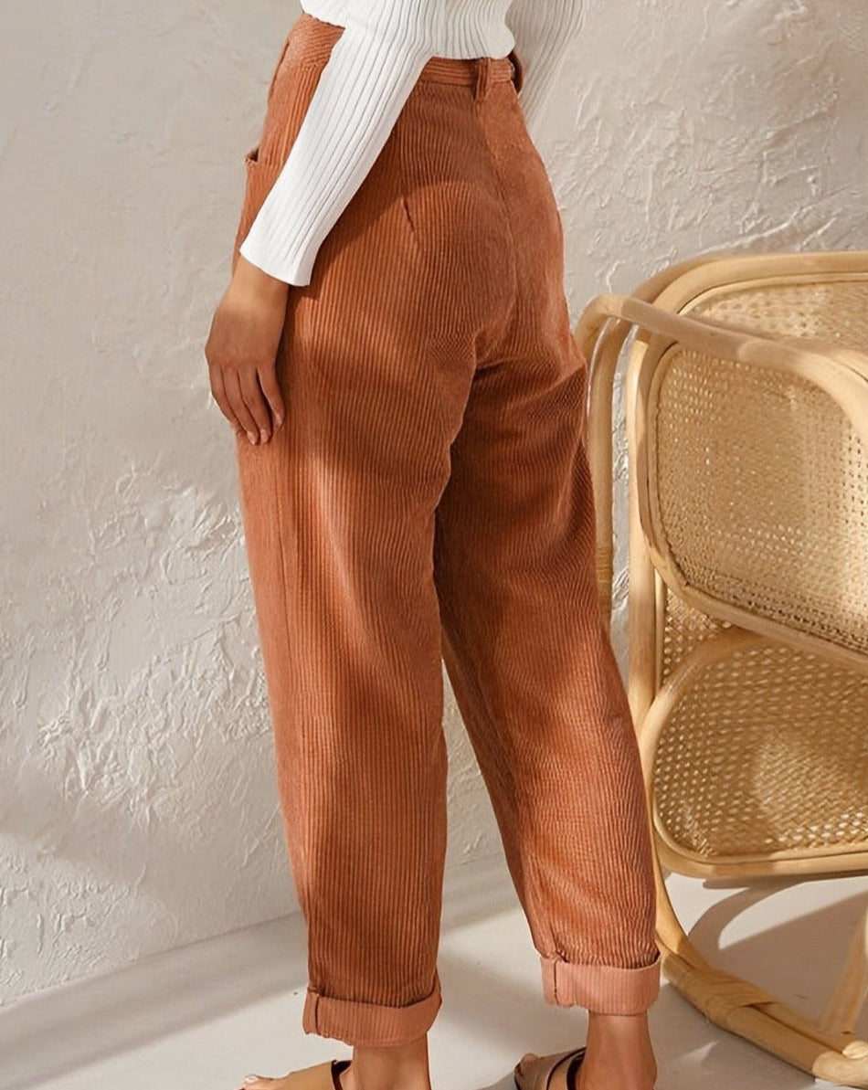 Tara™ Retro High-Waisted Corduroy Pants